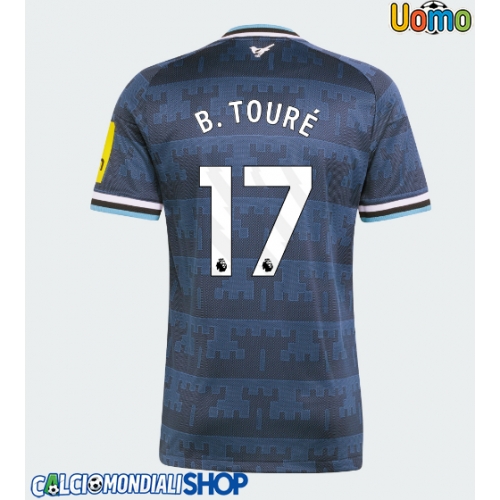 Maglie da calcio Newcastle United Bazoumana Toure #17 Seconda Maglia 2026-27 Manica Corta